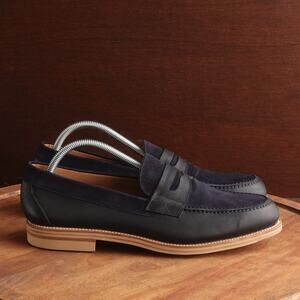 Carmina Penny Loafer Men SZ UK 8.5 US 9.5 BLK Leather Slip On Comfort Dress Shoe
